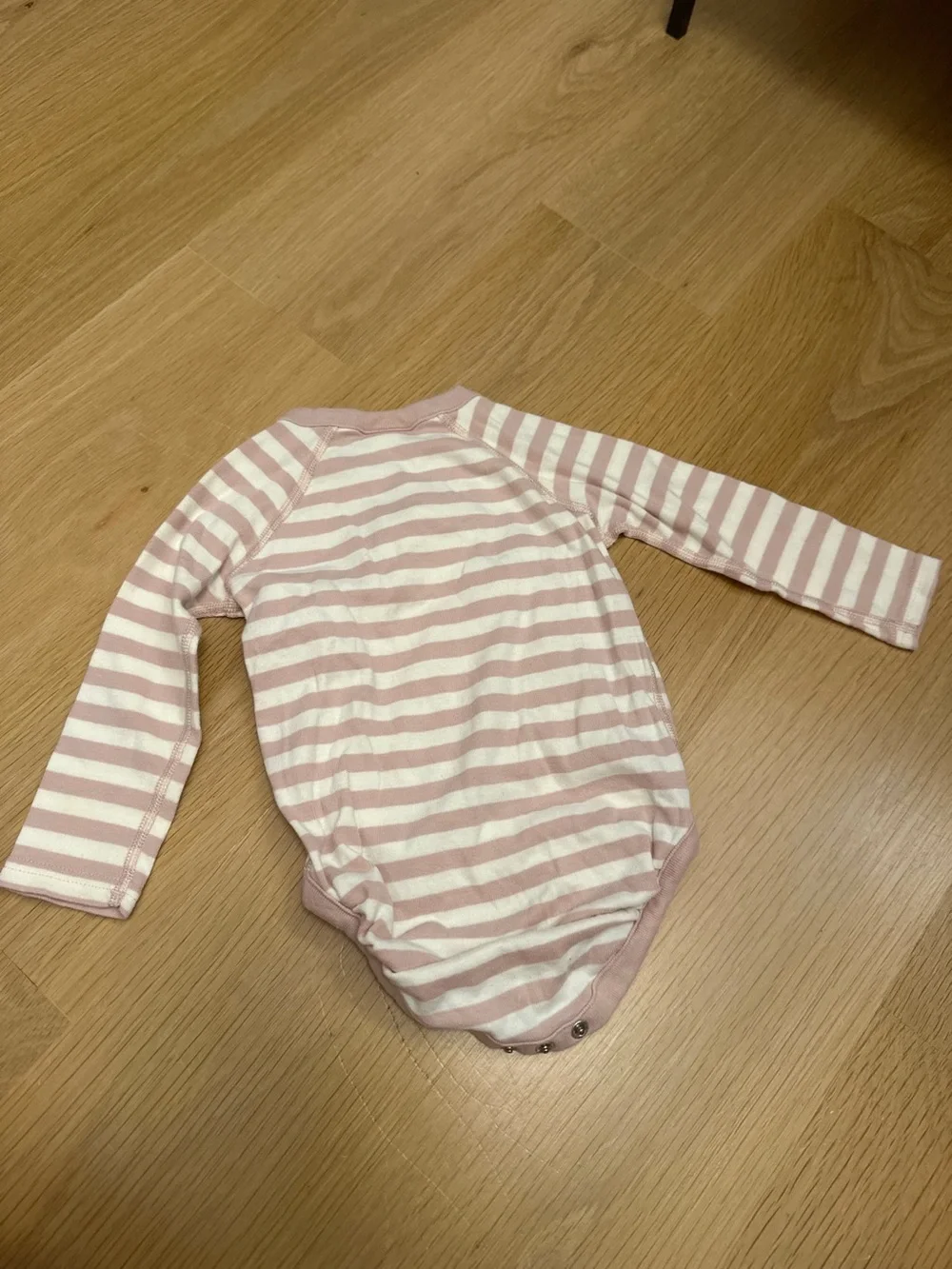 Hanna Andersson Pink and White Striped Long-Sleeve One-Piece